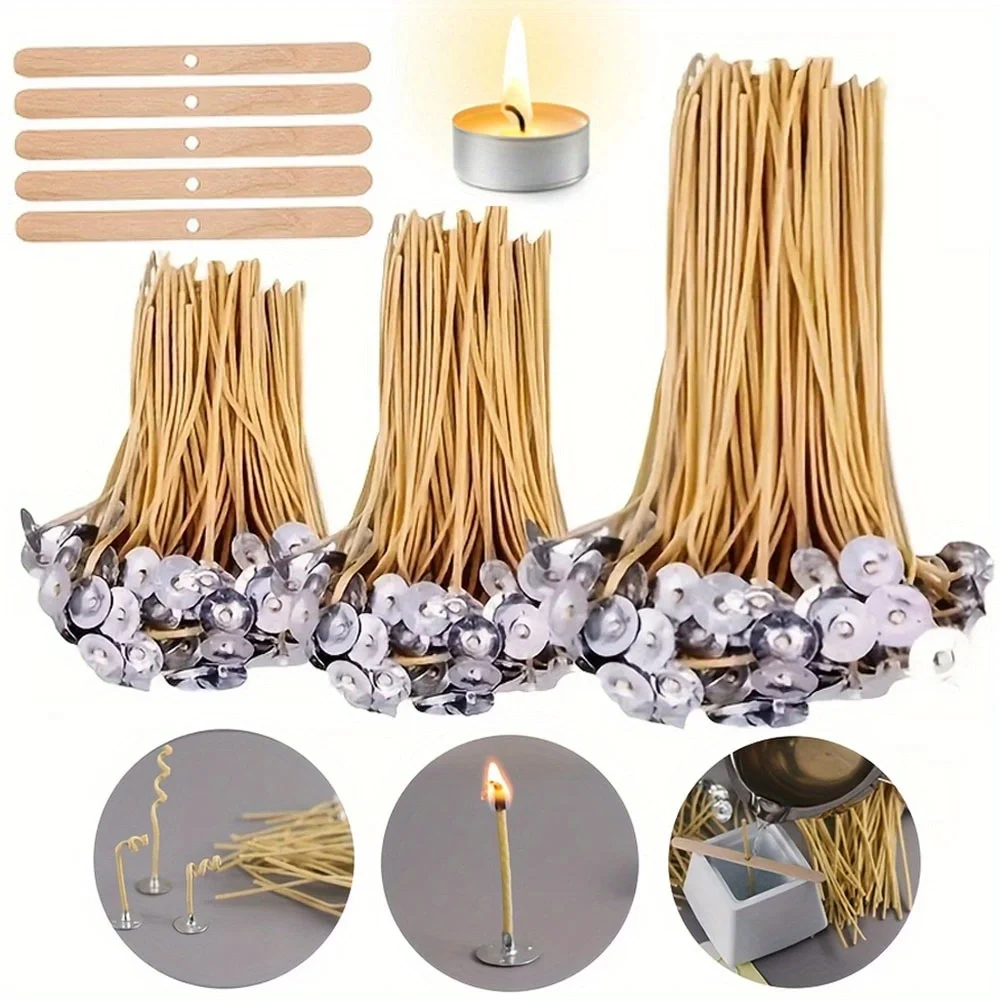 Beeswax Taper Candle - Candle Wicks 50 PCS 8 Inch