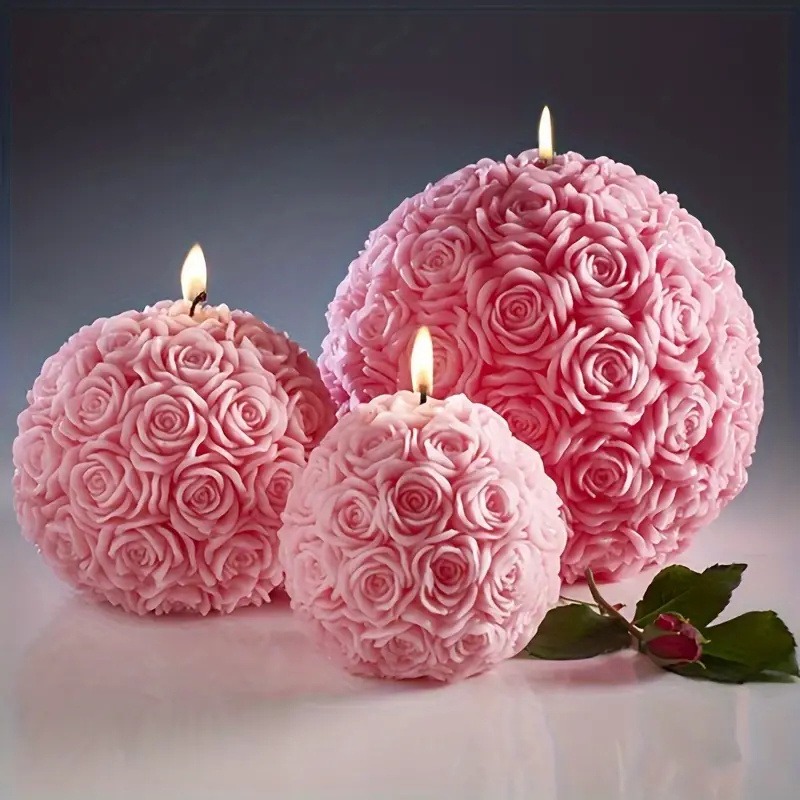 Home Fragrance Rose - DIY Rose Flower Ball Silicone Candle