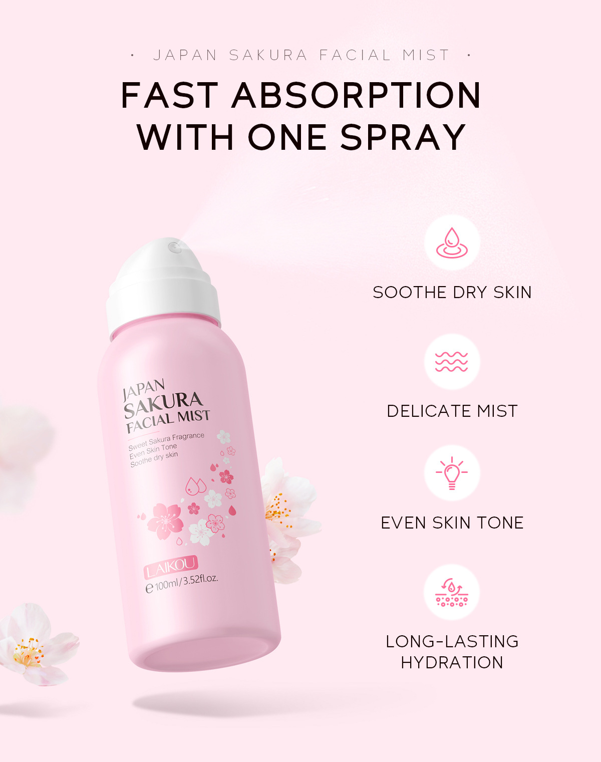 LAIKOU Sakura Facial Mist Brig - огляд і ціна Lavender Pillow Spray