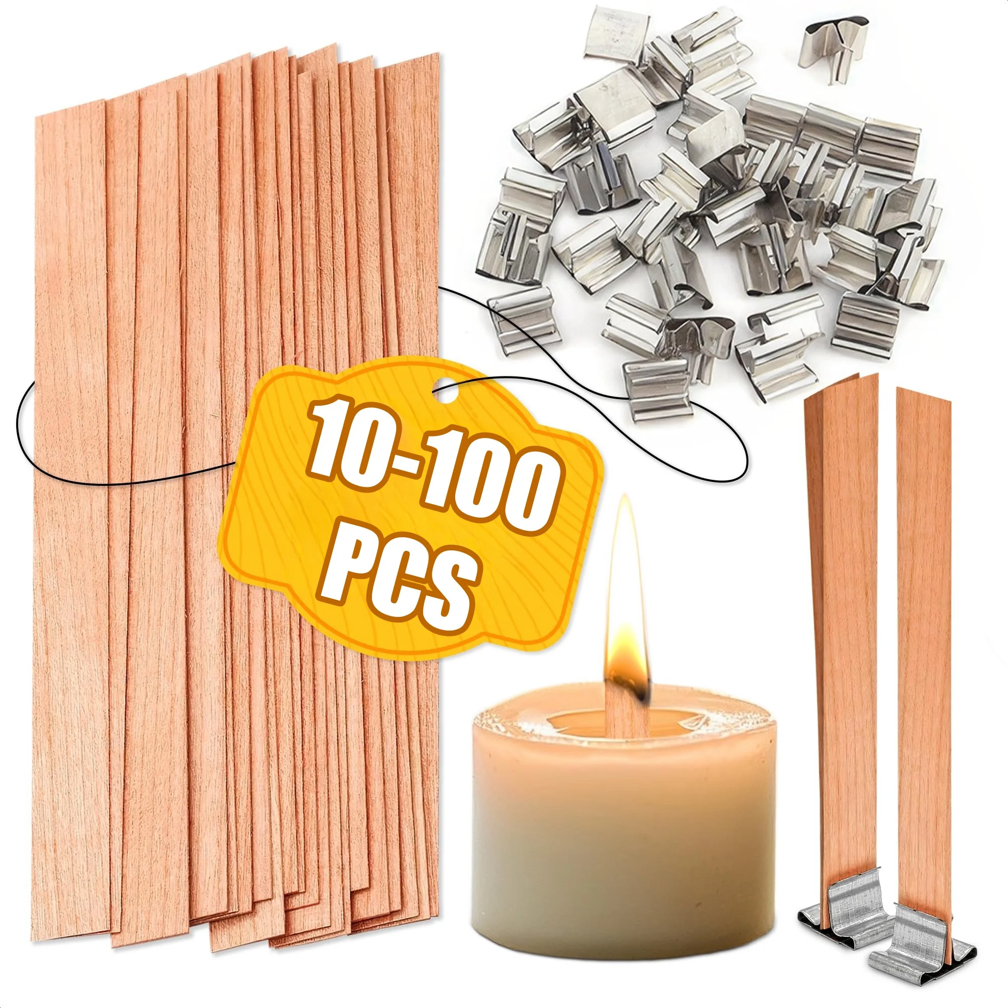 Handmade Soy Wax Candle Wooden - огляд і ціна Wooden Wick Candle
