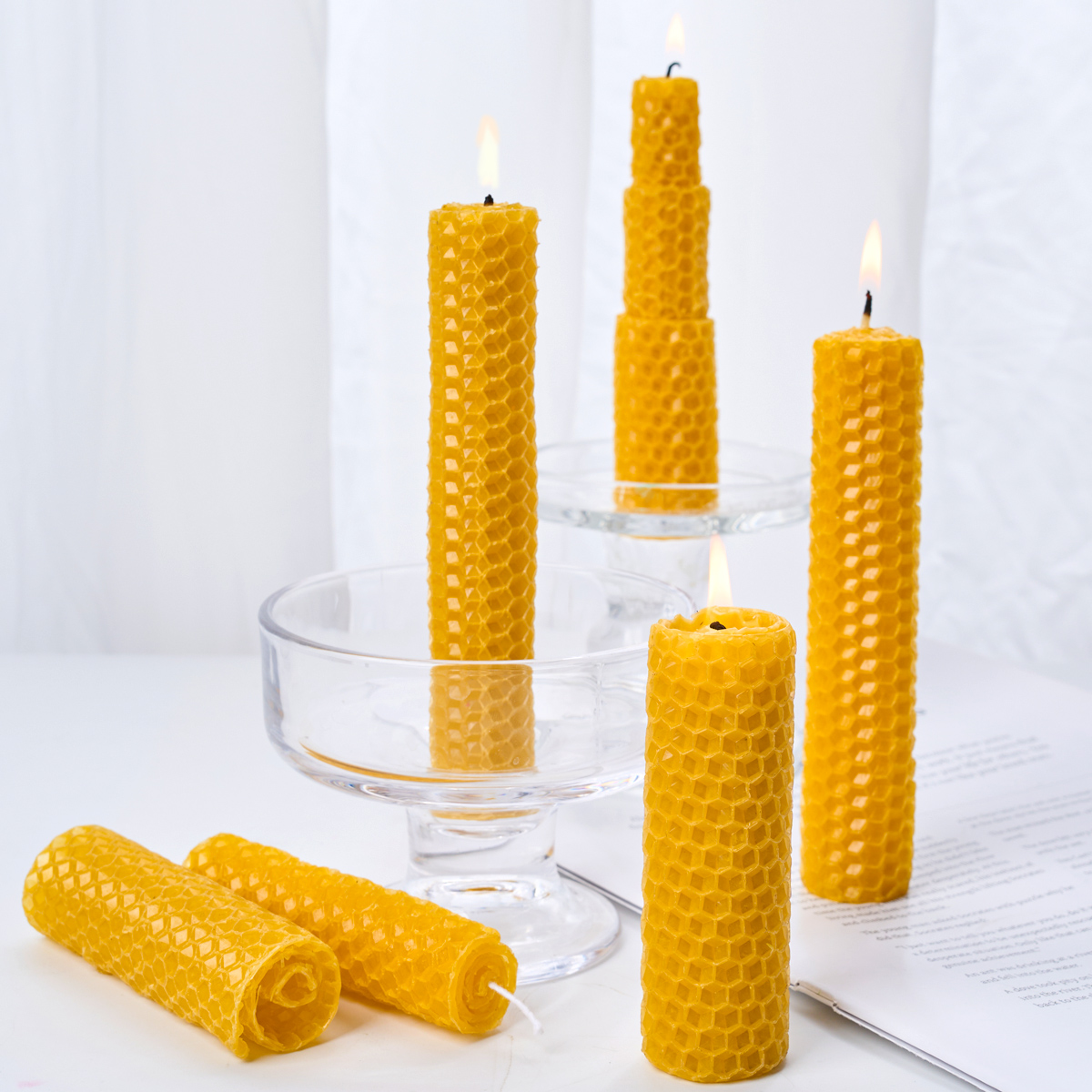10PCS Beeswax Flakes DIY Candl - огляд і ціна Beeswax Taper Candle
