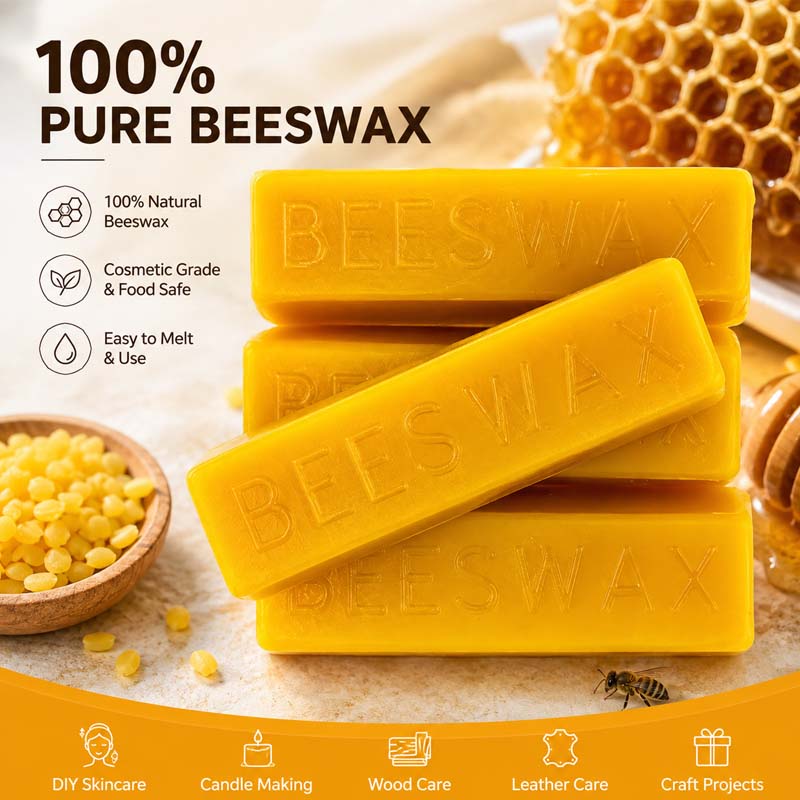 3/6pcs Yellow Beeswax Bars, Na - огляд і ціна Beeswax Taper Candle
