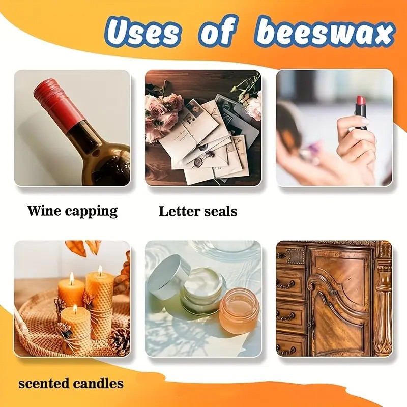 3/6pcs Yellow Beeswax Bars, Na - огляд і ціна Beeswax Taper Candle